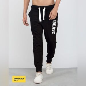 Bewakoof | “Beast” Black Joggers